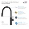 Kibi Hilo Single Handle Pull Down Kitchen Sink Faucet with Soap Dispenser C-KKF2008MB-KSD100MB - alternate 6